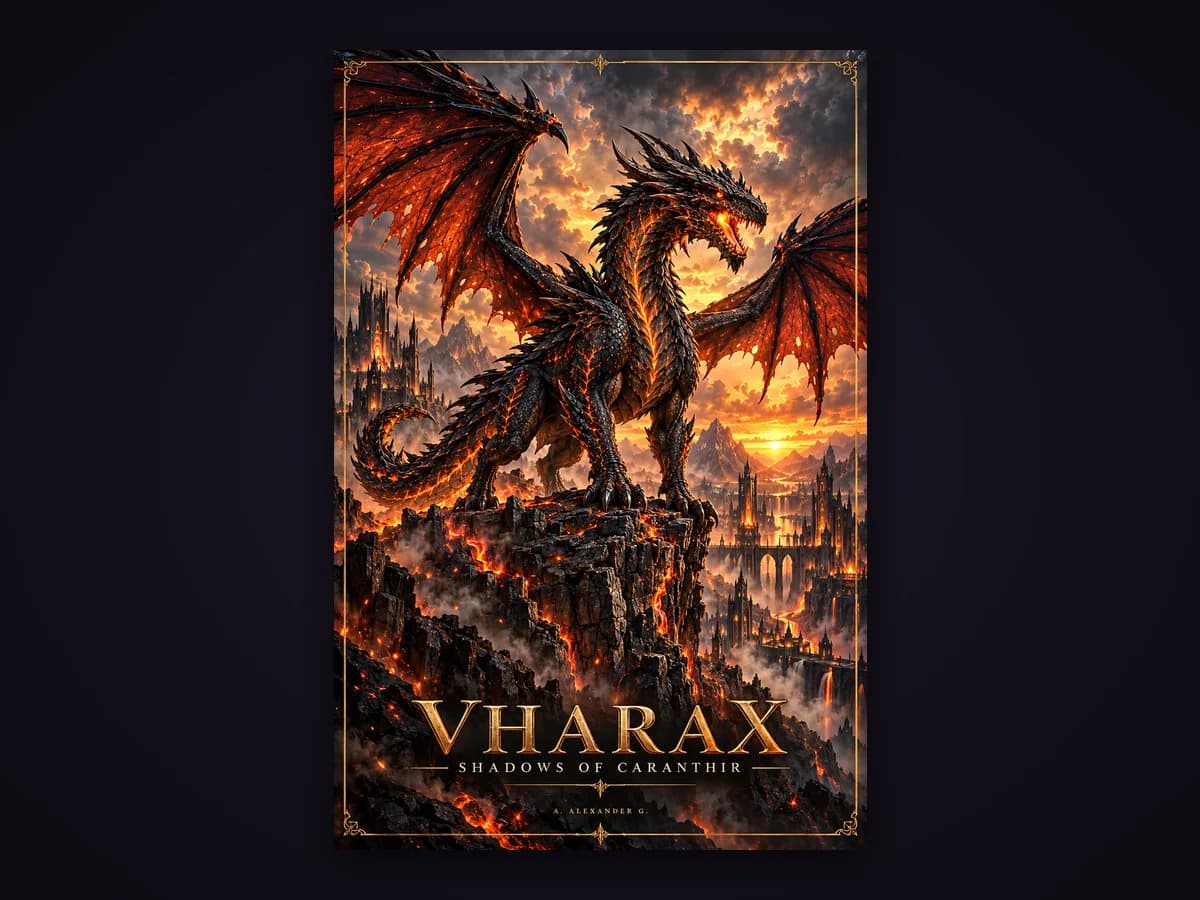 Vharax, the Last Black Dragon Poster