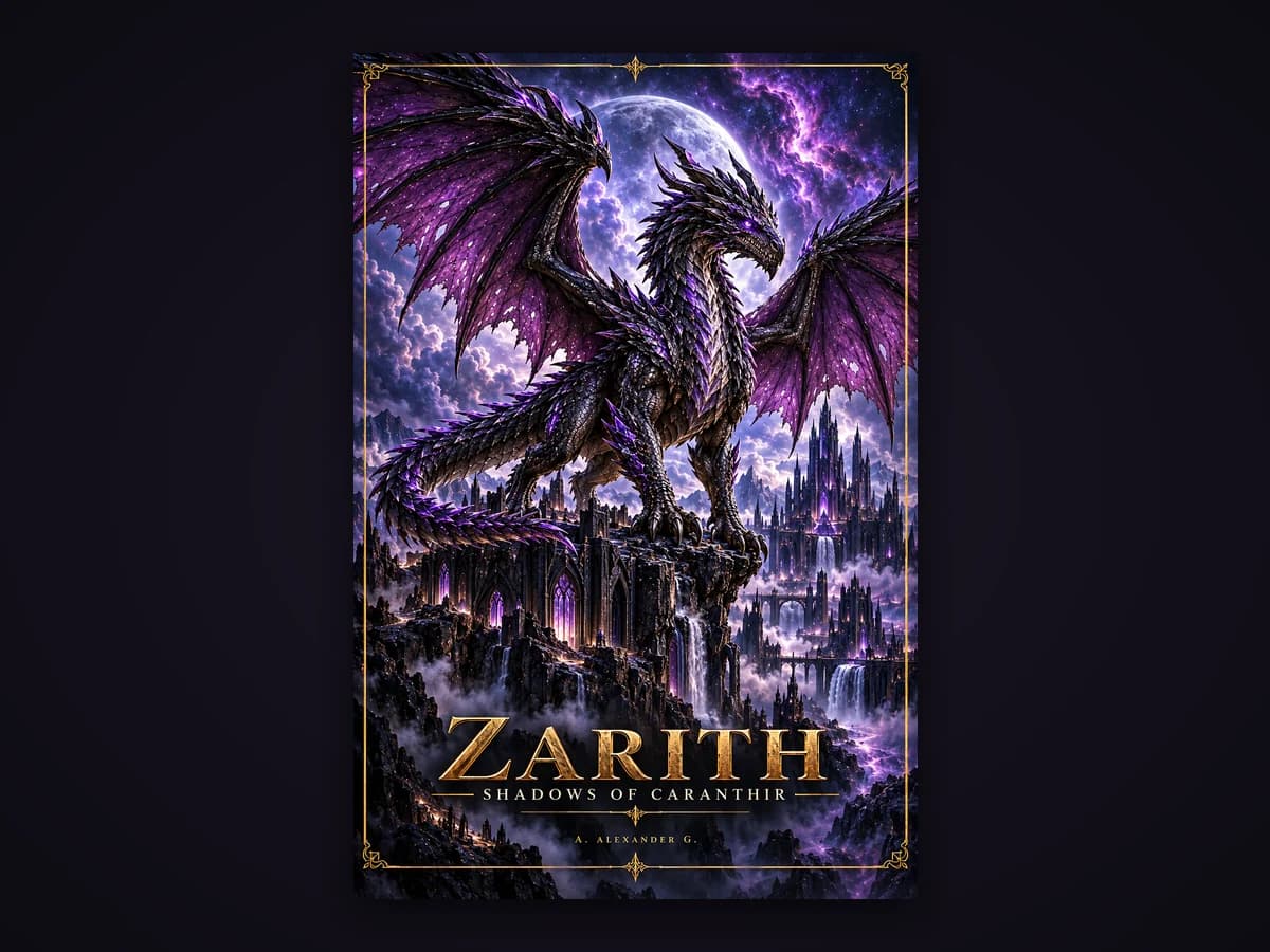 Zarith, the Violet Dragon Poster